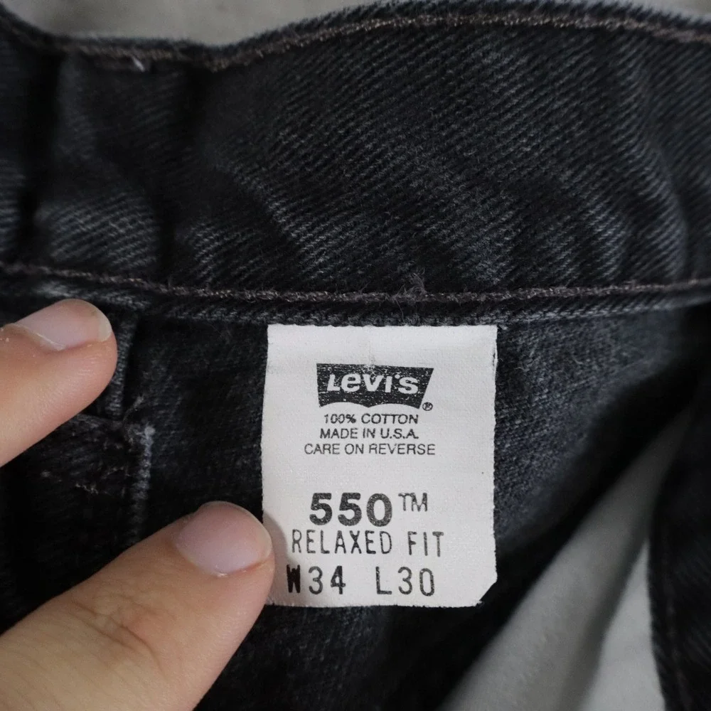 vintage levi's 550 jorts baggy faded mens 34